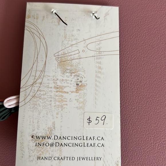 DANCING LEAF DESIGN Handmade Fabric Earrings - Picture 5 of 5